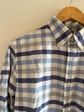 Brooks Brothers Blue and White Check Button-Down Shirt